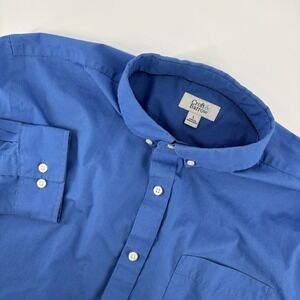 Croft & Barrow Men's Large Blue Button-Down Shirt Long Sleeve